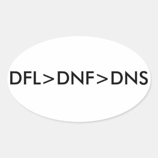 DFL > DNF > DNS OVAL STICKER