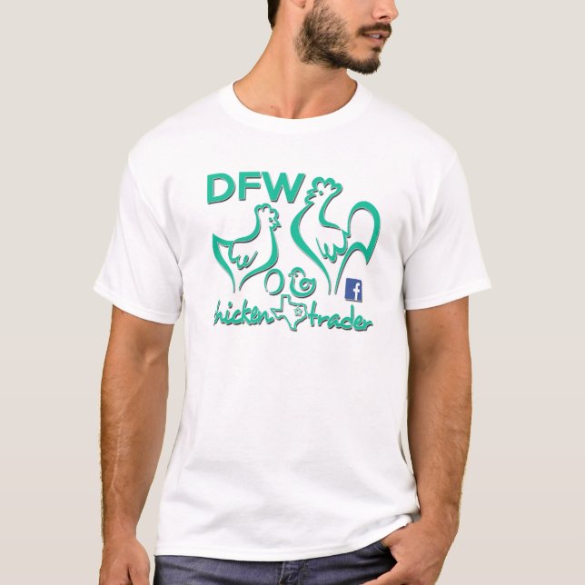 DFW Chicken Trader/Turquoise Graphics T-Shirt (Front)