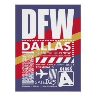 DFW Dallas Airport Poster
