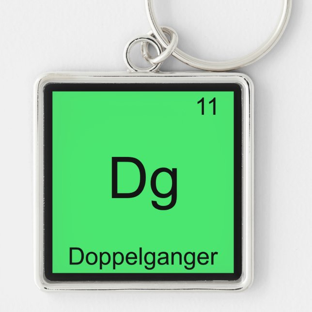 Dg - Doppelganger Funny Chemistry Element Symbol Key Ring (Front)