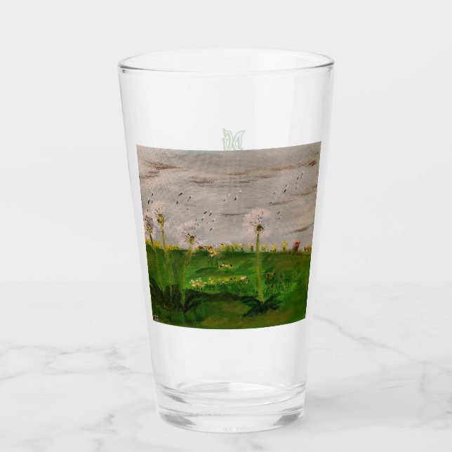 DG Paintings Dandelion Field Glass (Front)