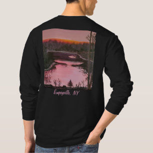 DG Paintings Empeyville Pond Sunset long sleeve  T-Shirt