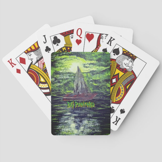 DG Paintings Moonlight Sail Playing Cards (Back)