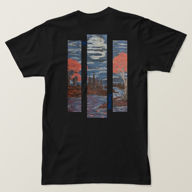 DG Paintings Sunset / Full Moon River  T-Shirt (Design Back)