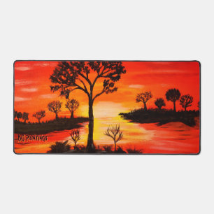 DG Paintings Sunset Lake  Desk Mat