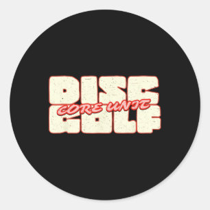 Dgcu Retro Disc Golf Enthusiast Apparel Classic Round Sticker