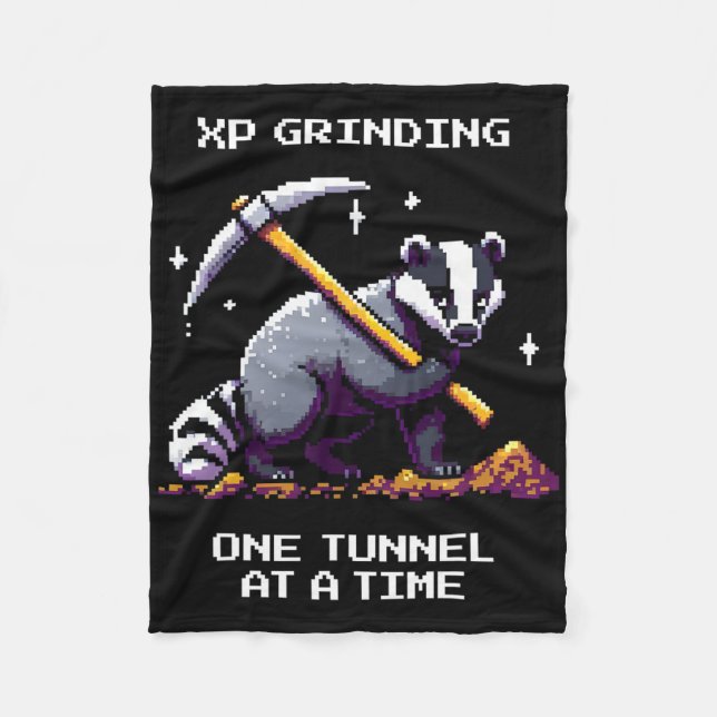 Dger Tunnel Pixel Gamer Style  Fleece Blanket (Front)