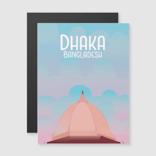 Dhaka Bangladesh Vintage style travel poster.