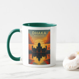 Dhaka Mausoleum Sunset – Digital Art Design Poster Mug