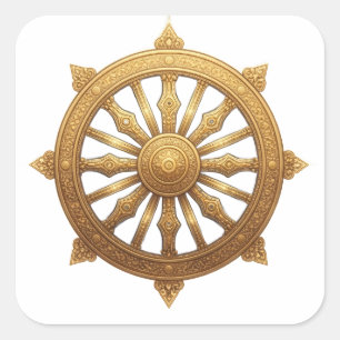 Dhamma Chakk Symbol Sticker - Ancient Sukiti Art