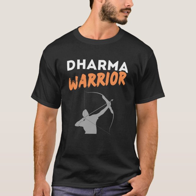Dharma Warrior  Inspiring Hindu Spiritual Cultural T-Shirt (Front)