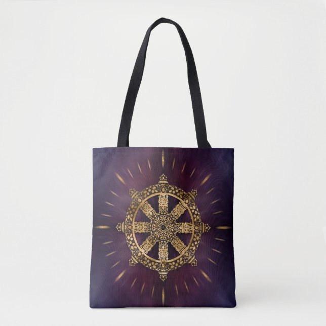 Dharma Wheel - Dharmachakra Tote Bag (Front)