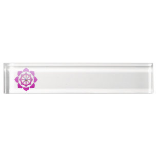 Dharma wheel nameplate