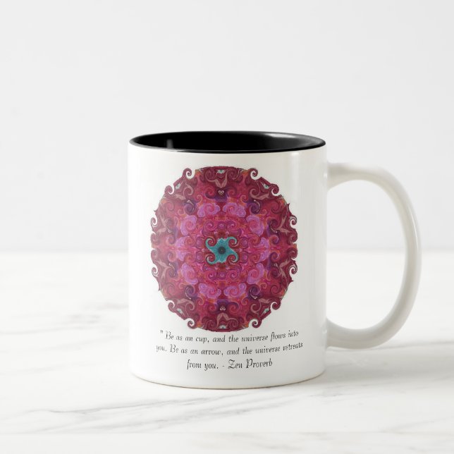 Dharma wheel symbol Two-Tone coffee mug (Right)