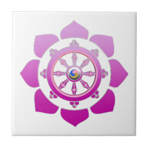 Dharma wheel tile