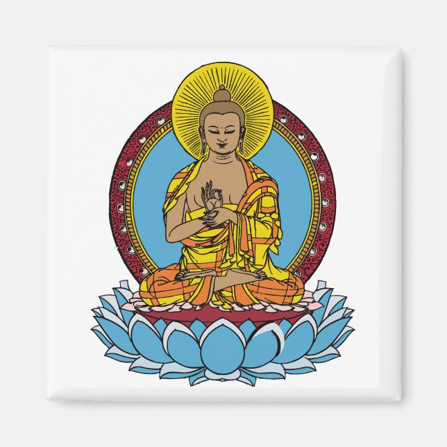 Dharmachakra Buddha Magnet (Front)