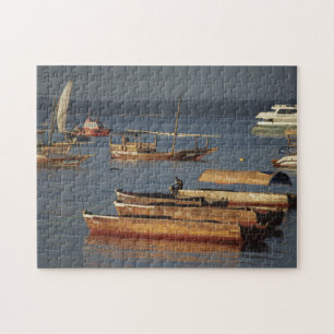 Dhows on a Lake in Tanzania Jigsaw Puzzle