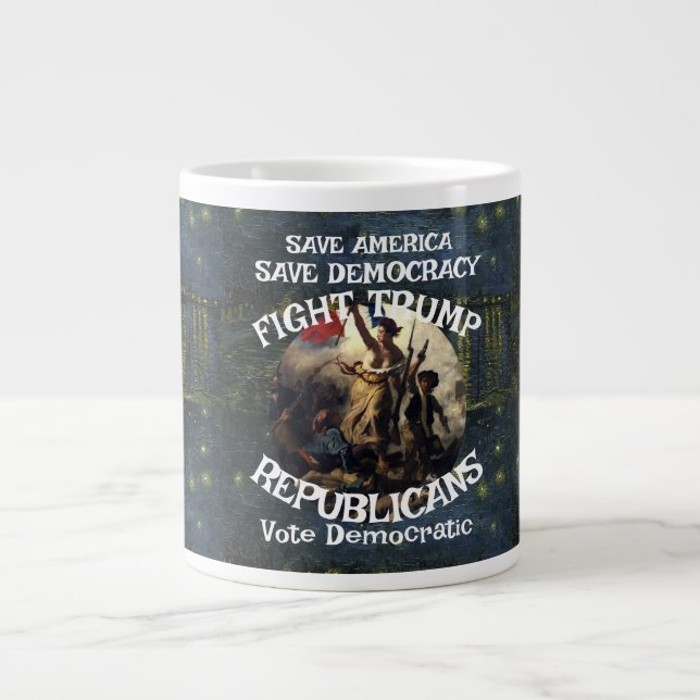 DHS CBP Insurrection Act Martial Law Declared WH Large Coffee Mug (Front)