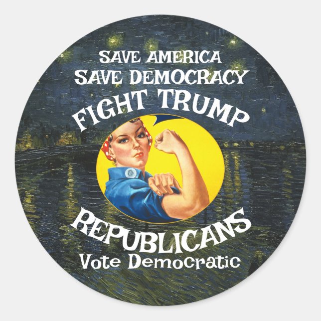 DHS FBI CBP Conservative Fascist Right Wing Party  Classic Round Sticker (Front)