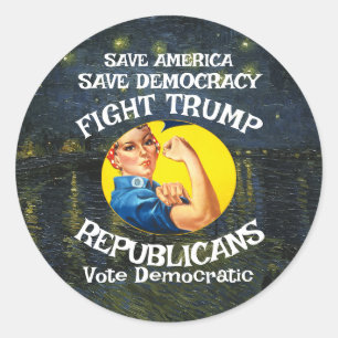 DHS FBI CBP Trump Nuclear Bunker Master Baiter X Classic Round Sticker