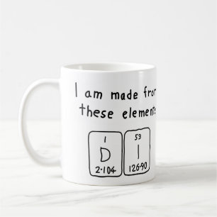 Di periodic table name mug 3