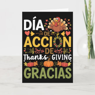 Dia De Accion De Gracias Idea For Kids Hispanic Th Card