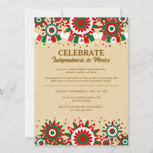 Dia de la Independencia de Mexico Party Invitation