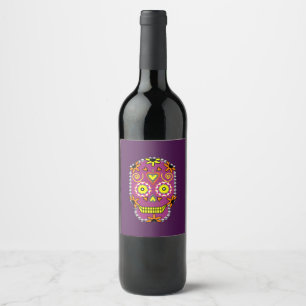 Dia de la Muerte Purple WIne Label