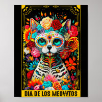 Dia De Los Meowtos Sugar Skull Cat Gift