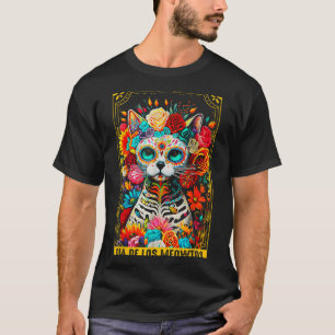 Dia De Los Meowtos Sugar Skull Cat Gift T-Shirt