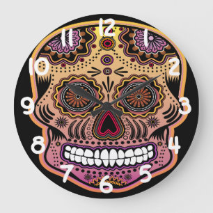dia de los muertes large clock