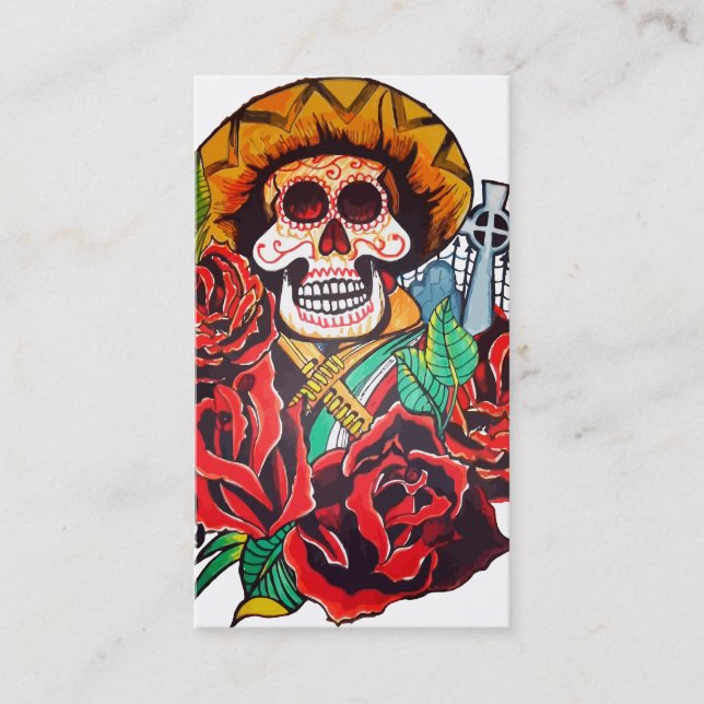 dia de los muertos business card (Front)