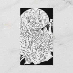 dia de los muertos business card