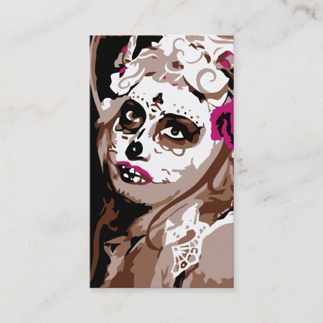 dia de los muertos business card (Front)