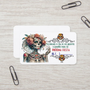 Dia de los muertos business card