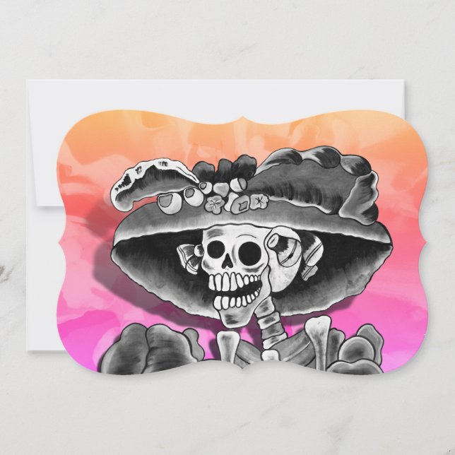 Dia de los Muertos Calavera   Invitation (Front)