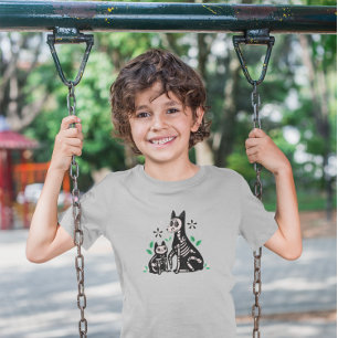 Día de los Muertos Cat & Dog Skeleton Tri-Blend Shirt