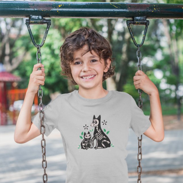 Día de los Muertos Cat & Dog Skeleton  Tri-Blend Shirt (Creator Uploaded)