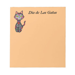Dia de Los Muertos Cat Notepad