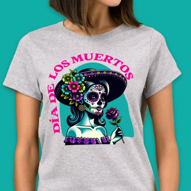 Día de los Muertos Catrina Pop Art Shirt (Día de los Muertos Catrina Pop Art Shirt)