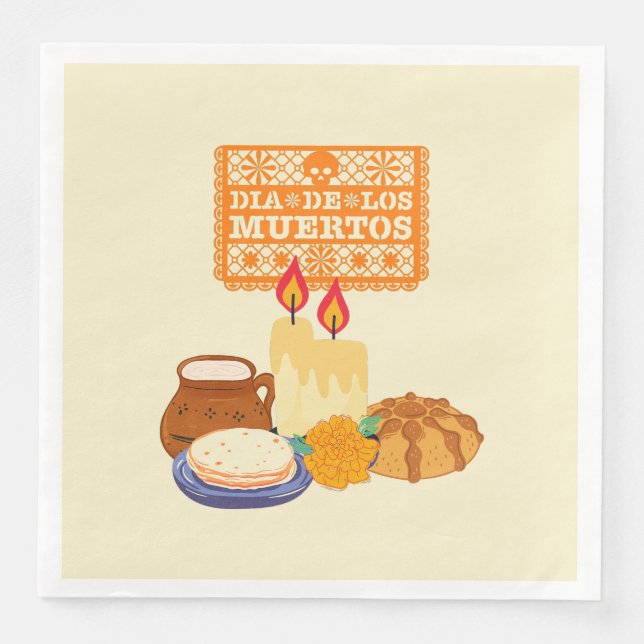 Dia De Los Muertos Celebration Napkin (Front)