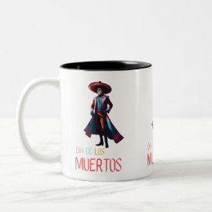Dia de los Muertos Charro Two-Tone Coffee Mug