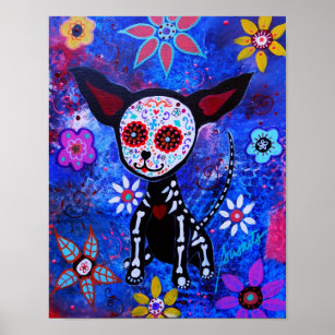 Dia de los Muertos Chihuahua Poster