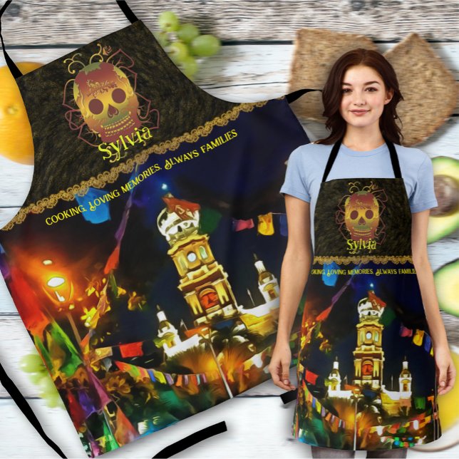 Dia de Los Muertos Cooking Loving Memories 190130 Apron (Creator Uploaded)