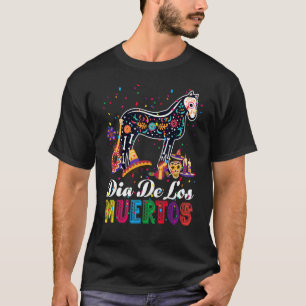 Dia De Los Muertos Cool Mexican Skull Skeleton Hor T-Shirt