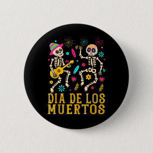 Dia De Los Muertos Costume Day Of The Dead Skeleto 6 Cm Round Badge