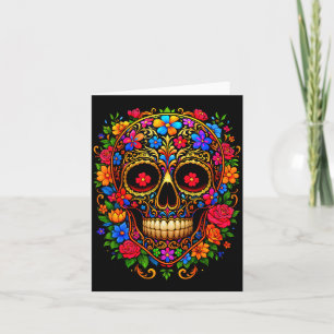 Dia De Los Muertos Costume Day Of The Dead Sugar S Card