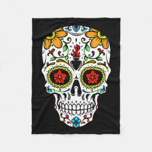 Dia De Los Muertos Costume Sugar Skull Men Women Fleece Blanket