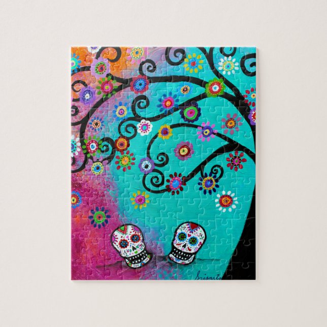 Dia de los Muertos Couple Jigsaw Puzzle (Vertical)