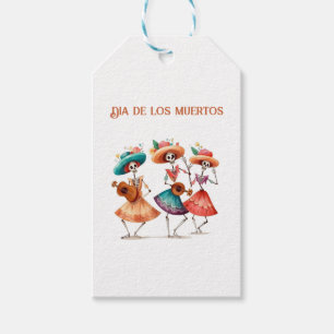 Dia de los Muertos Dancing Calavera Trio Gift Tags